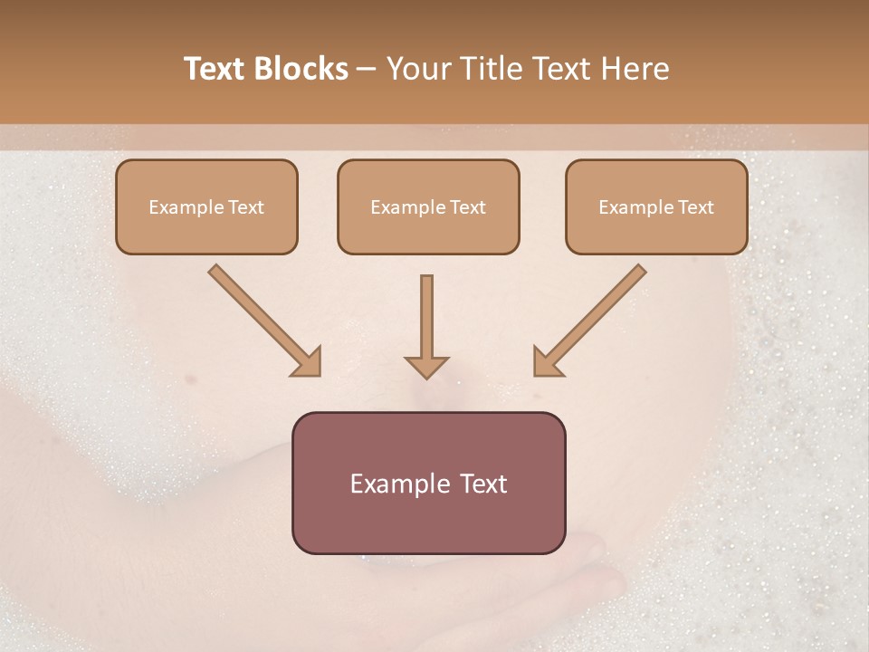 Pregnant Tummy With Hands In Bubble Bath PowerPoint Template