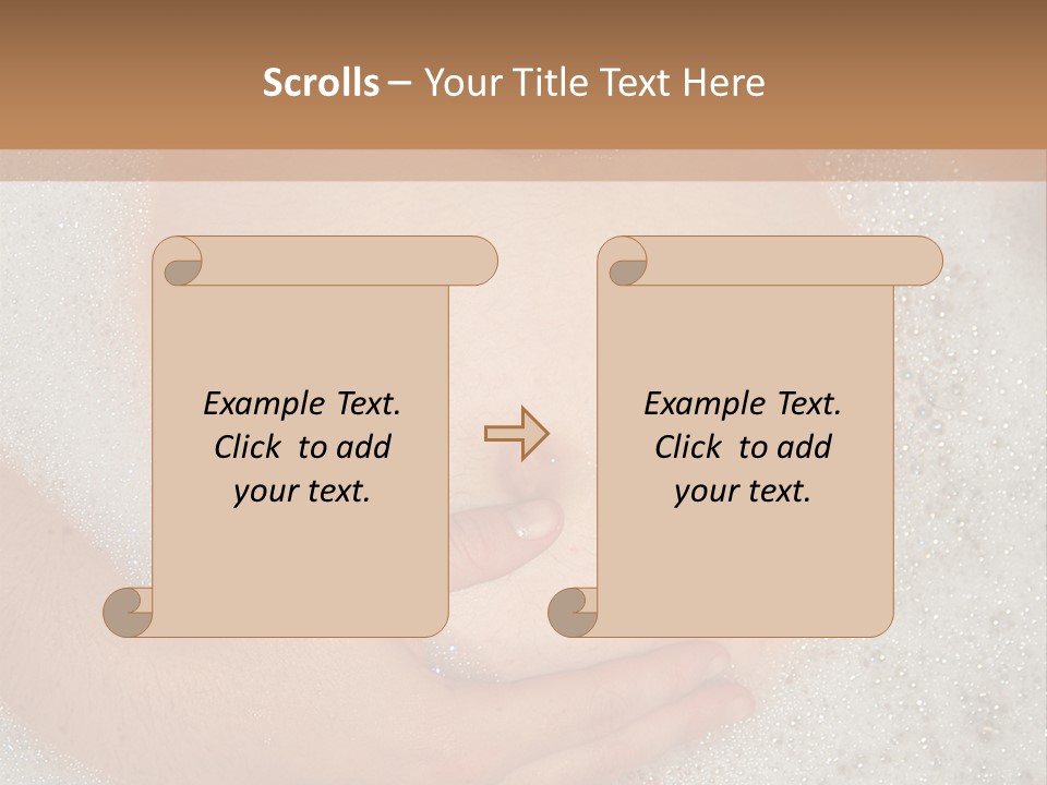 Pregnant Tummy With Hands In Bubble Bath PowerPoint Template