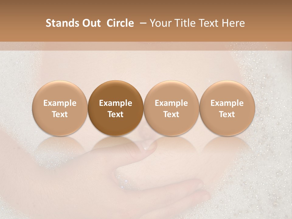 Pregnant Tummy With Hands In Bubble Bath PowerPoint Template