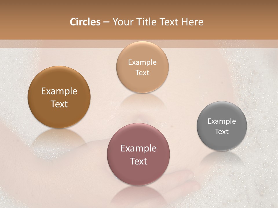 Pregnant Tummy With Hands In Bubble Bath PowerPoint Template