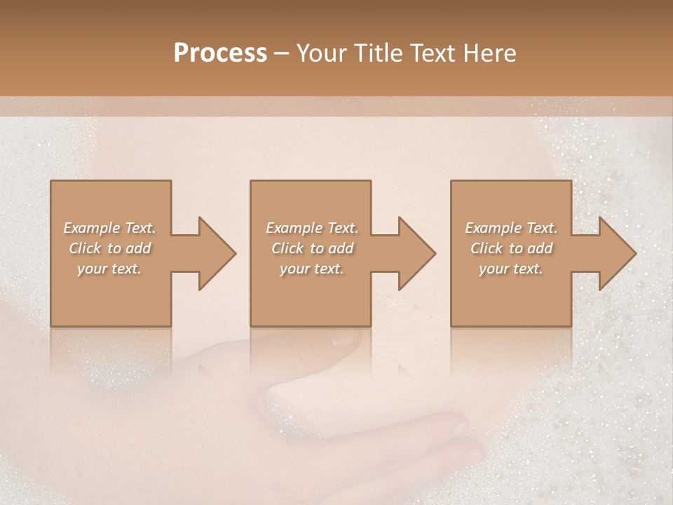Pregnant Tummy With Hands In Bubble Bath PowerPoint Template
