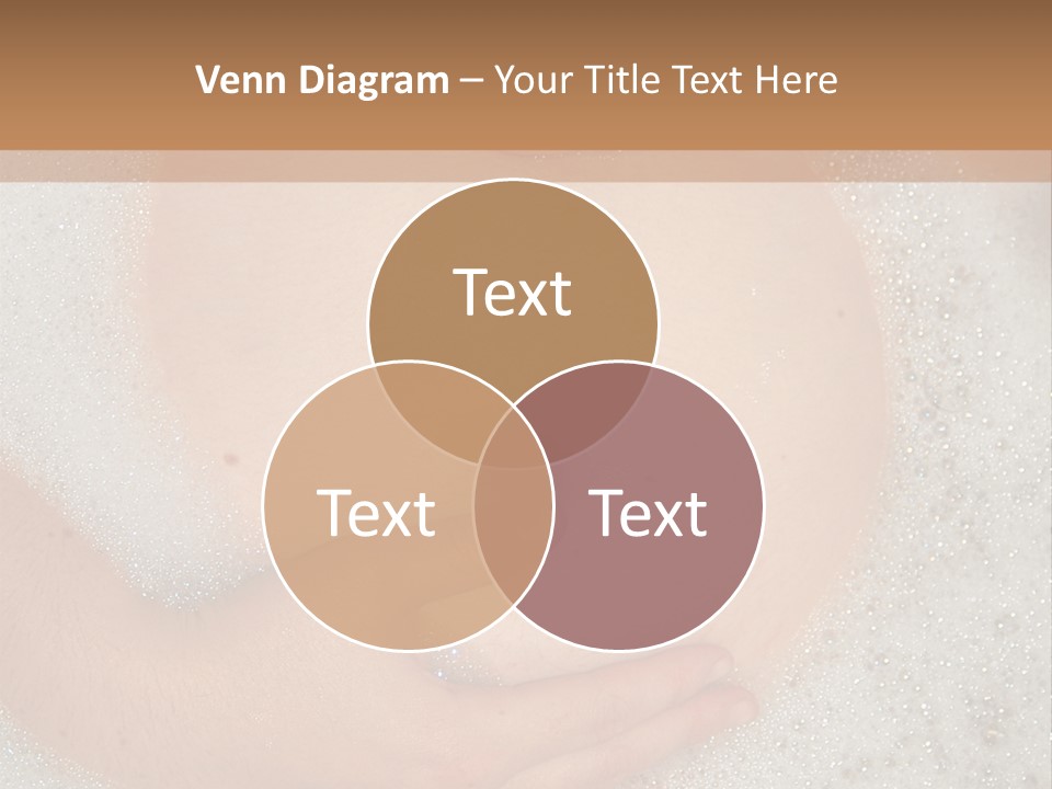 Pregnant Tummy With Hands In Bubble Bath PowerPoint Template
