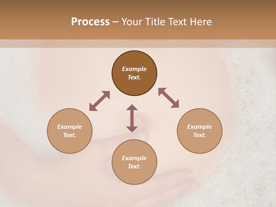 Pregnant Tummy With Hands In Bubble Bath PowerPoint Template