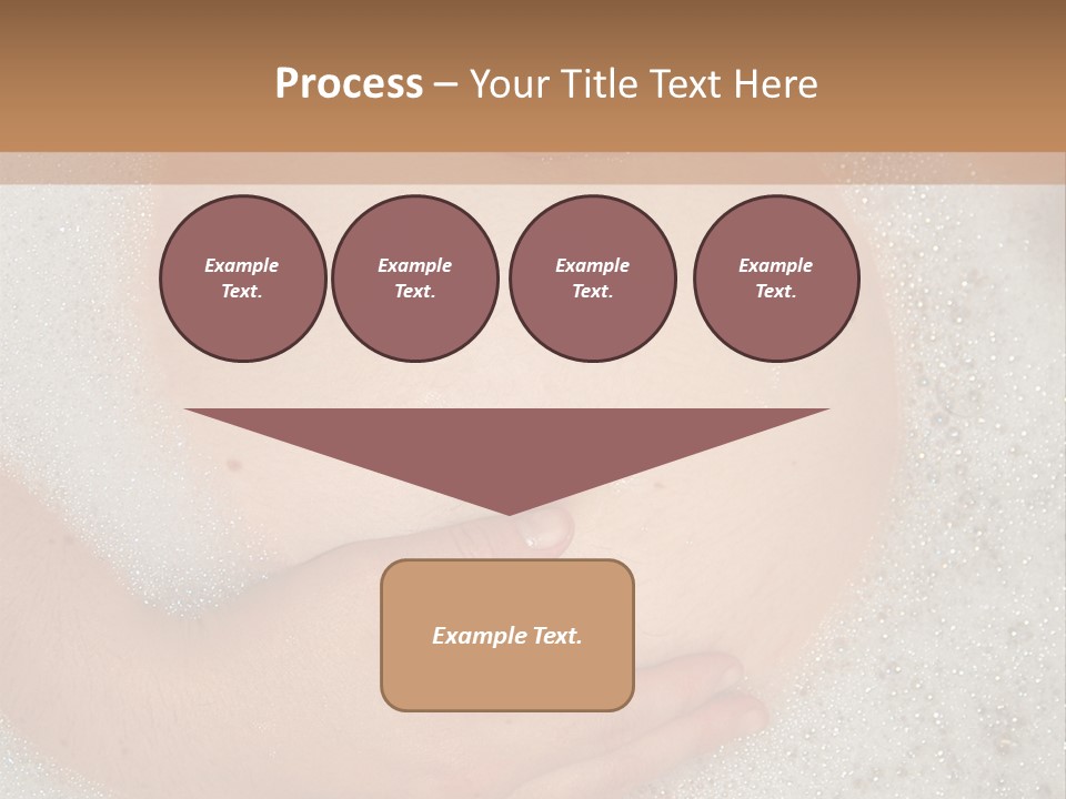 Pregnant Tummy With Hands In Bubble Bath PowerPoint Template