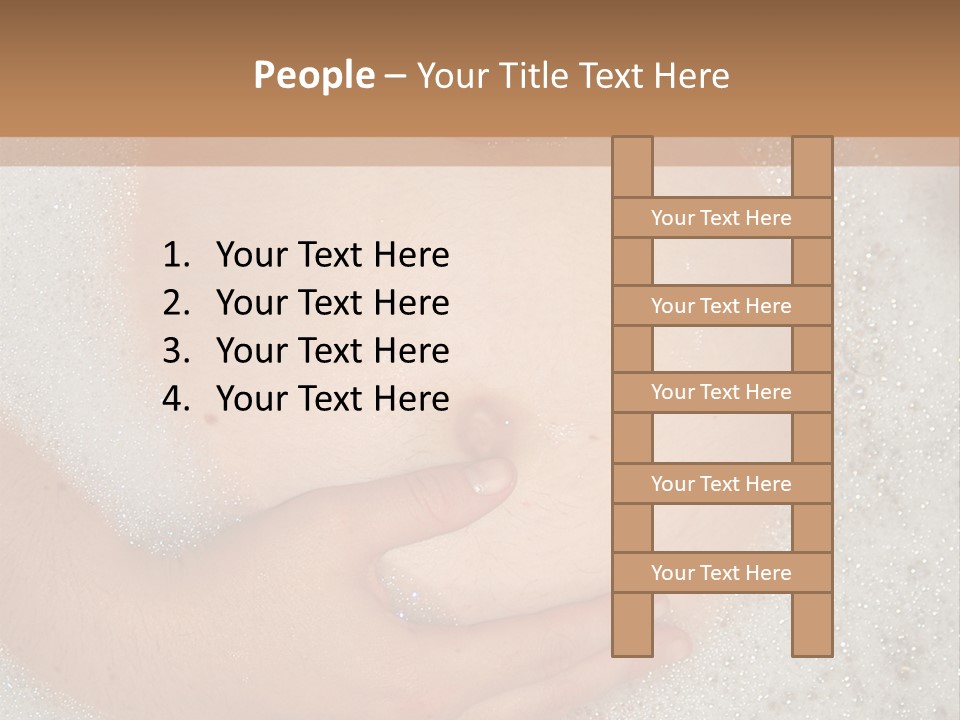 Pregnant Tummy With Hands In Bubble Bath PowerPoint Template