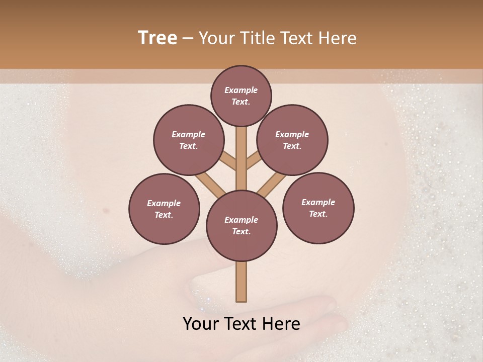 Pregnant Tummy With Hands In Bubble Bath PowerPoint Template