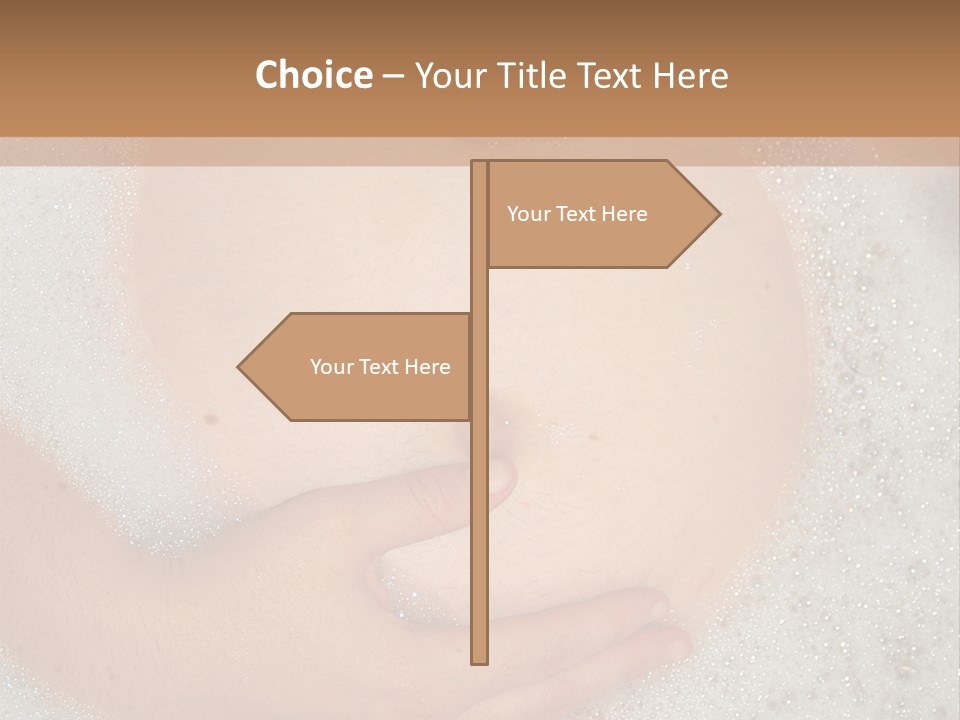 Pregnant Tummy With Hands In Bubble Bath PowerPoint Template
