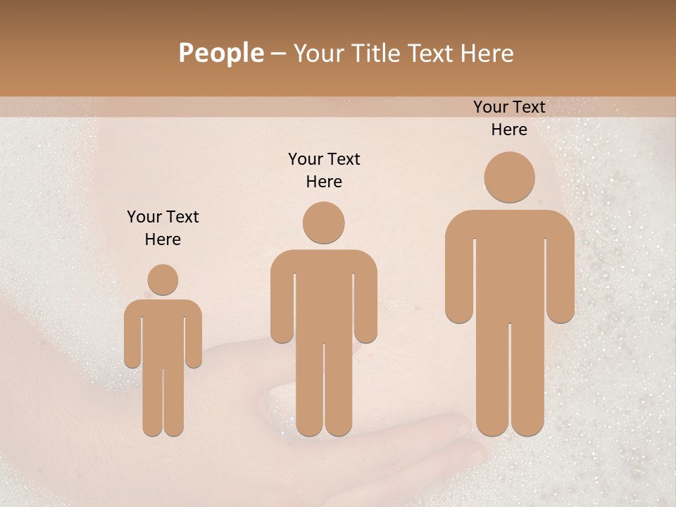 Pregnant Tummy With Hands In Bubble Bath PowerPoint Template