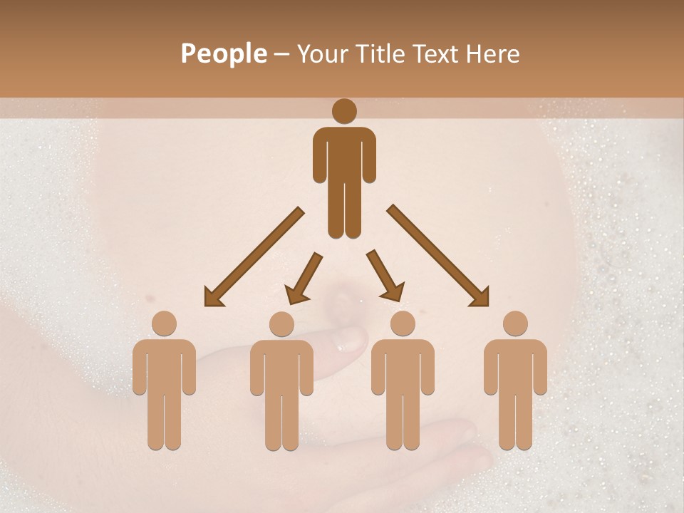 Pregnant Tummy With Hands In Bubble Bath PowerPoint Template