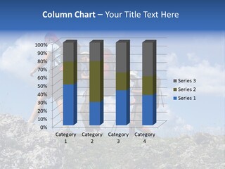 Three Climbers Going About Stone PowerPoint Template