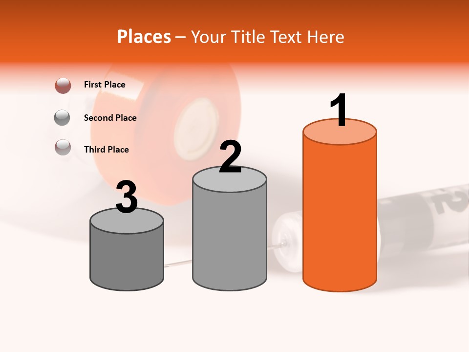 Syringe And Insulin Bottle With White Background PowerPoint Template