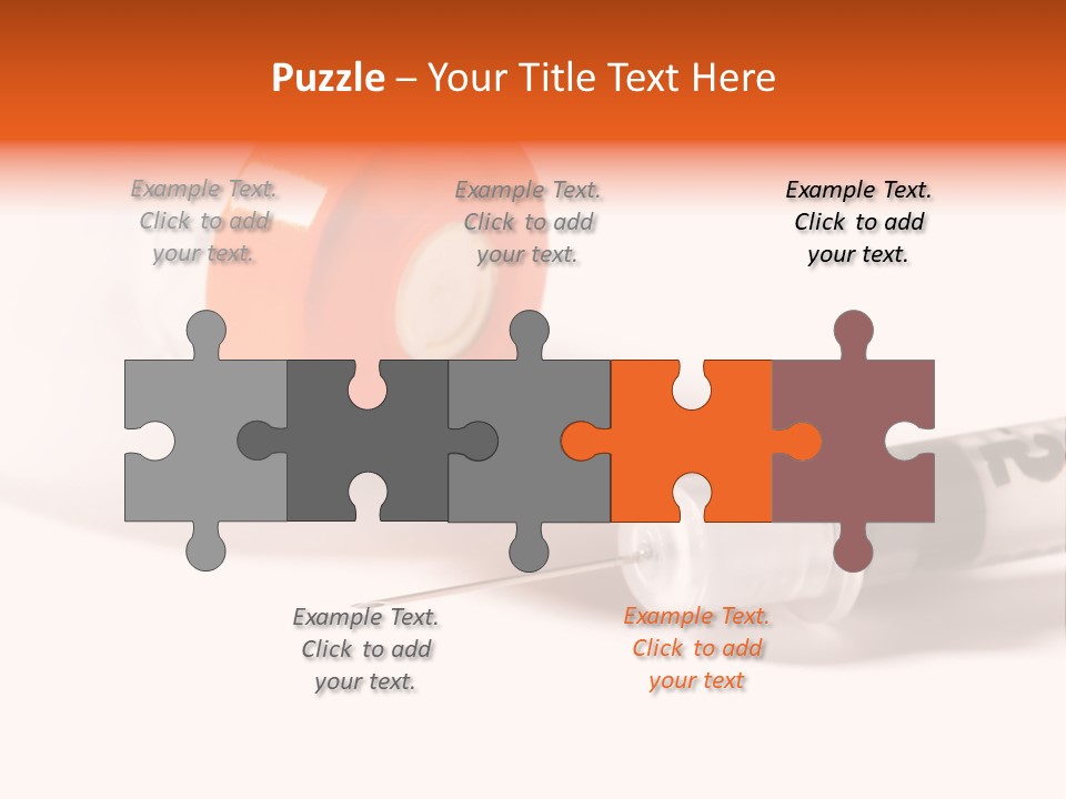 Syringe And Insulin Bottle With White Background PowerPoint Template