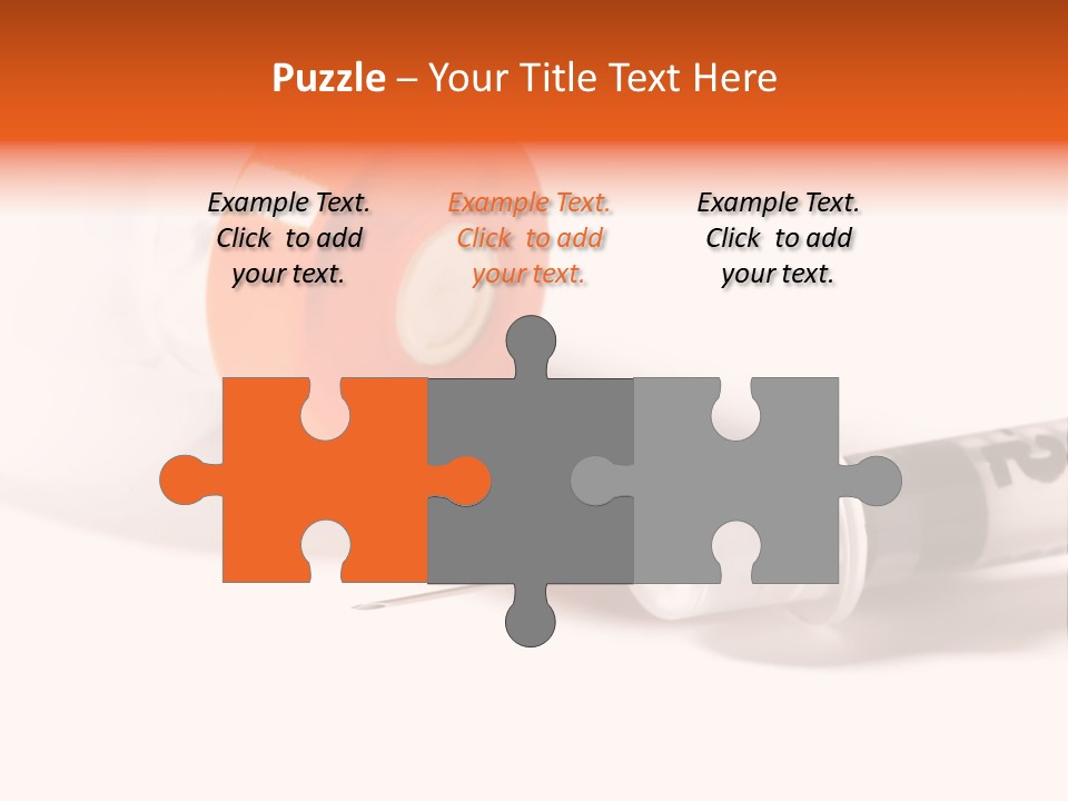 Syringe And Insulin Bottle With White Background PowerPoint Template