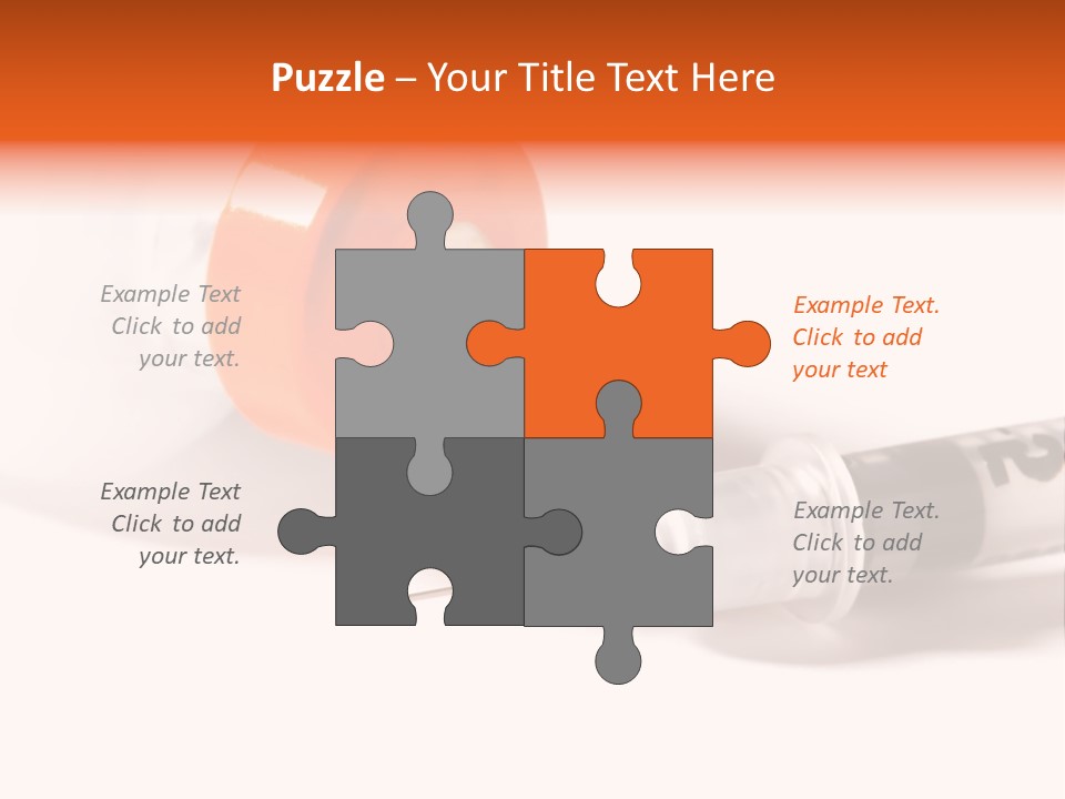 Syringe And Insulin Bottle With White Background PowerPoint Template