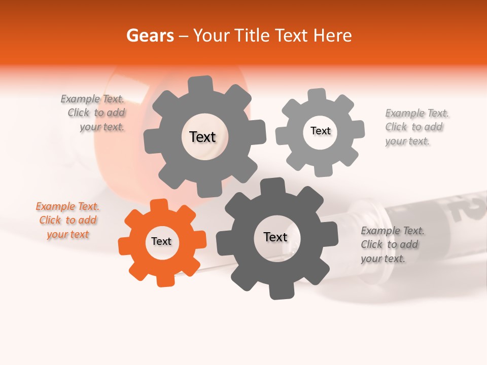 Syringe And Insulin Bottle With White Background PowerPoint Template