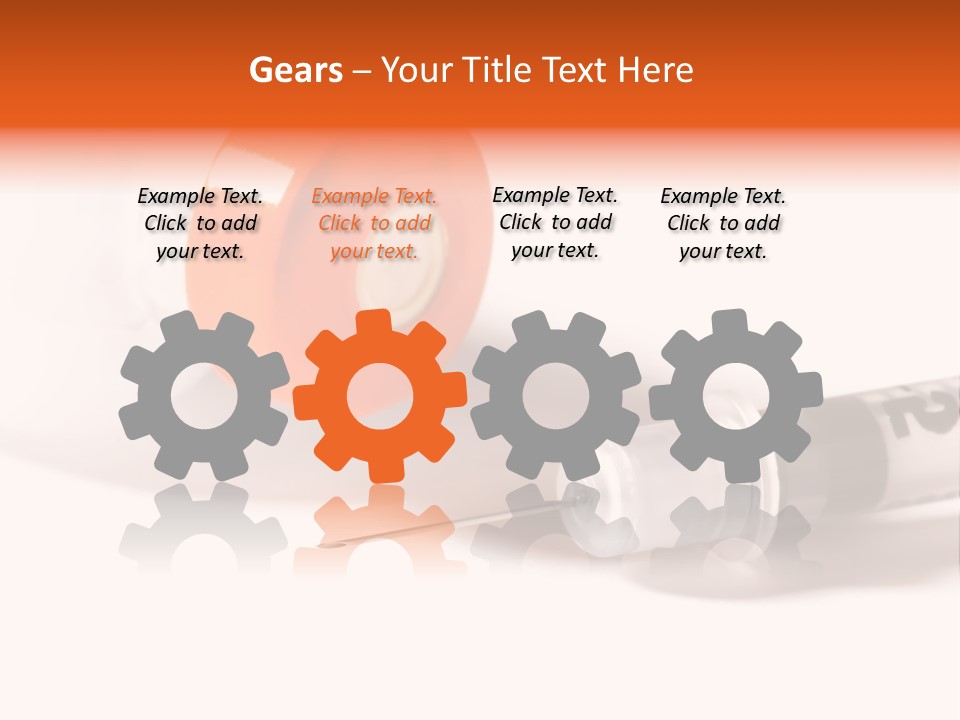 Syringe And Insulin Bottle With White Background PowerPoint Template