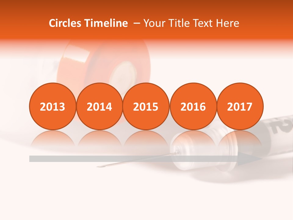 Syringe And Insulin Bottle With White Background PowerPoint Template