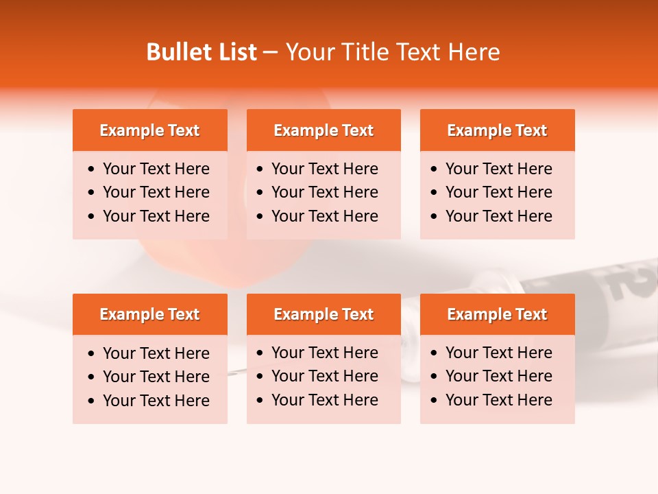 Syringe And Insulin Bottle With White Background PowerPoint Template