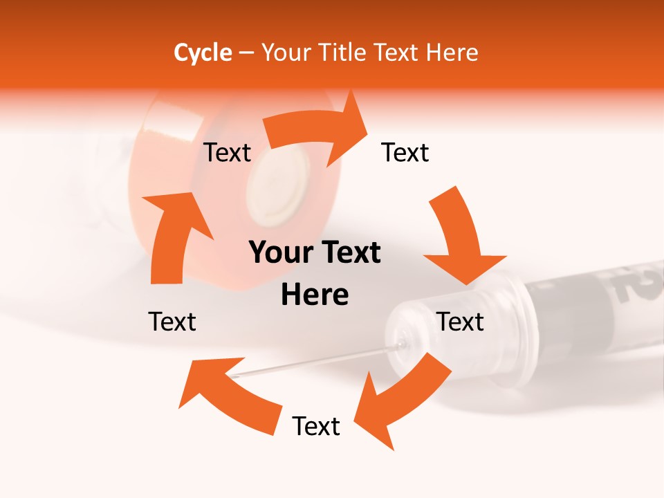 Syringe And Insulin Bottle With White Background PowerPoint Template