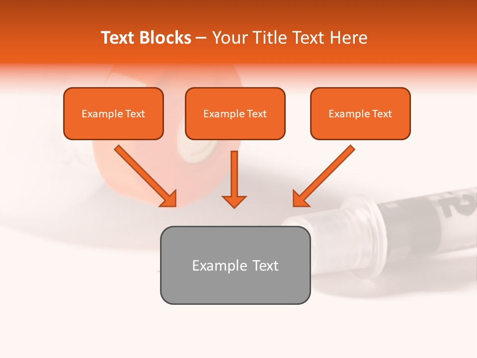 Syringe And Insulin Bottle With White Background PowerPoint Template