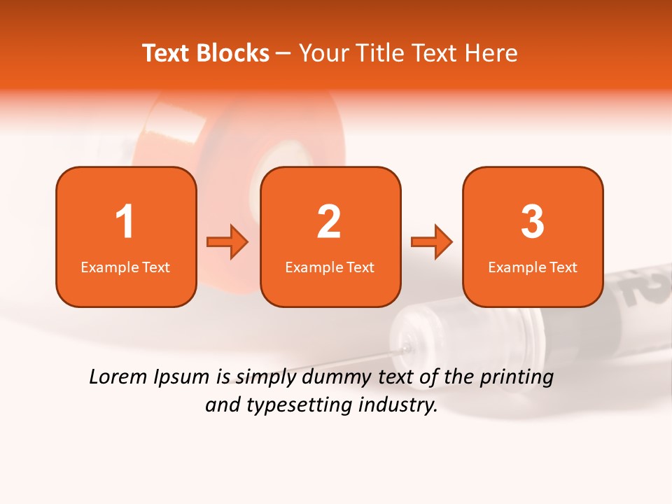 Syringe And Insulin Bottle With White Background PowerPoint Template