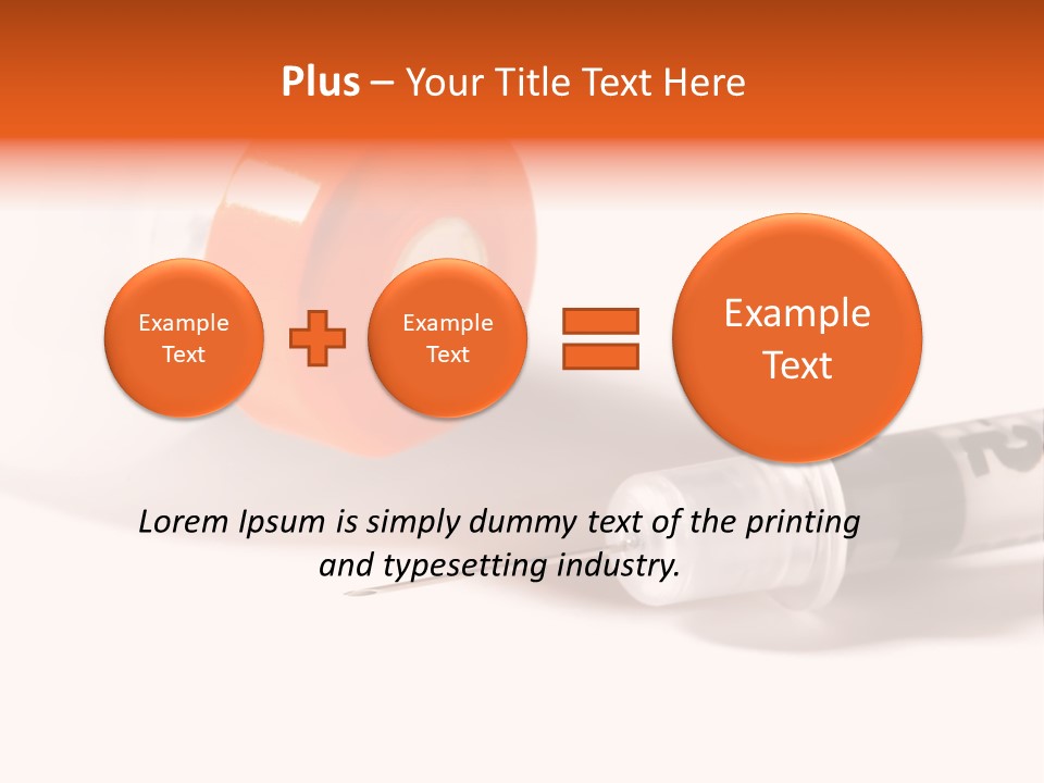 Syringe And Insulin Bottle With White Background PowerPoint Template