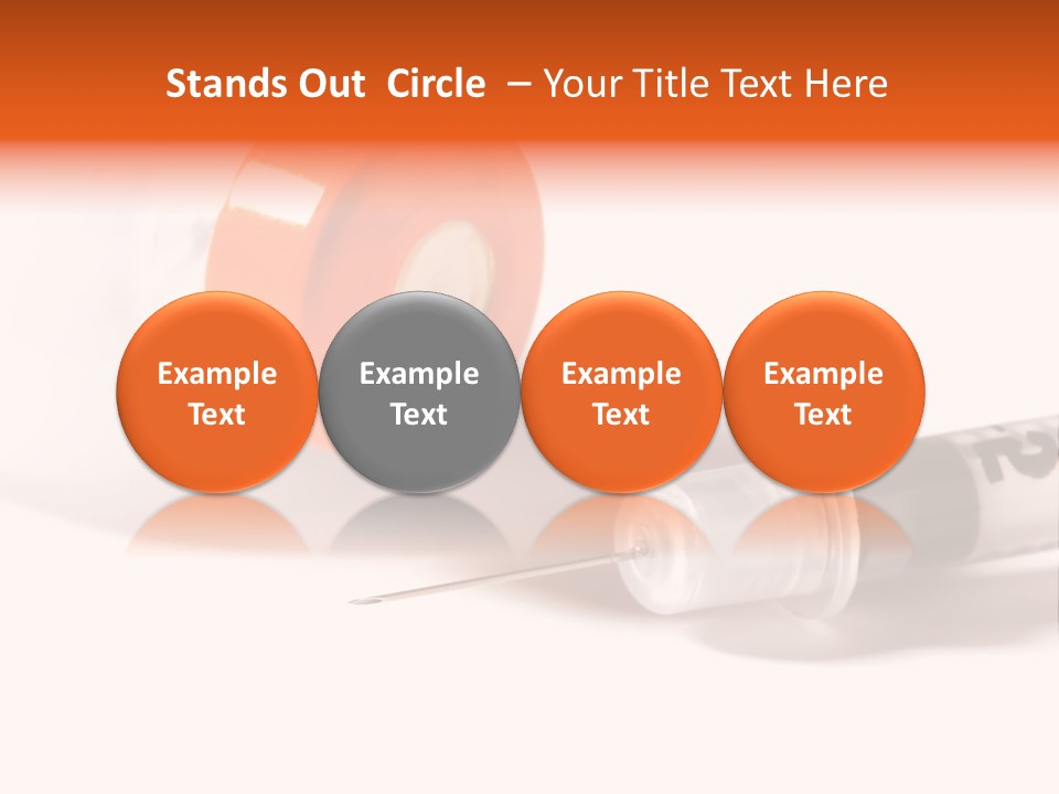 Syringe And Insulin Bottle With White Background PowerPoint Template