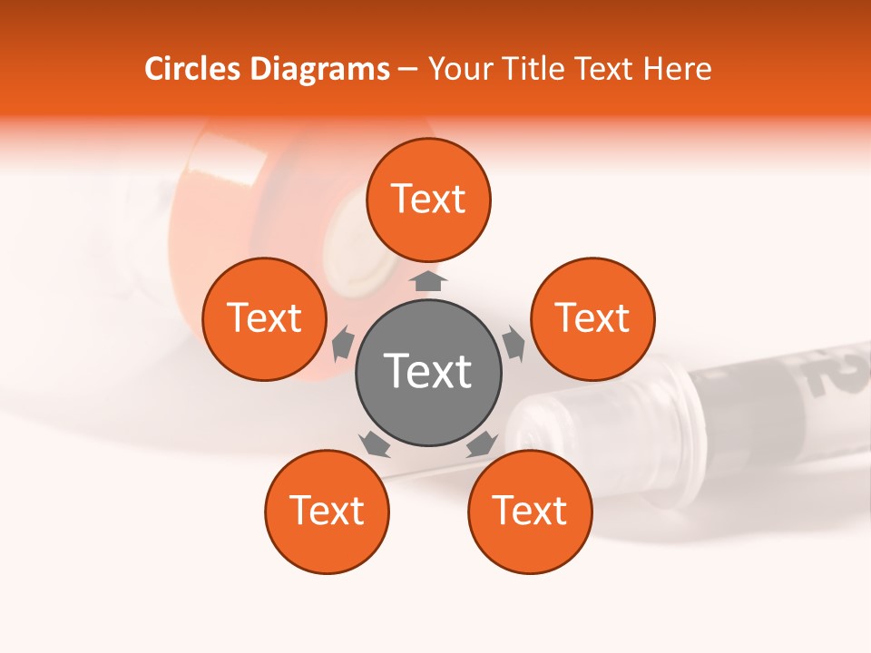 Syringe And Insulin Bottle With White Background PowerPoint Template