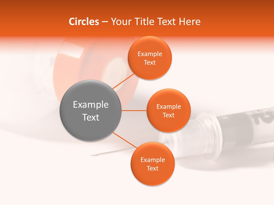 Syringe And Insulin Bottle With White Background PowerPoint Template