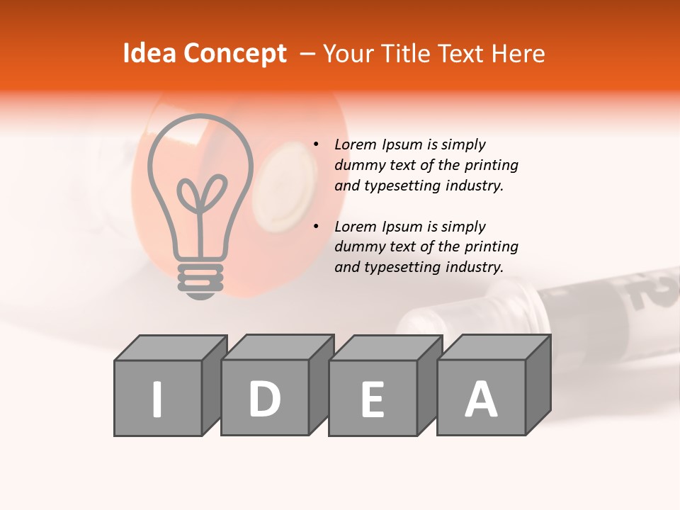 Syringe And Insulin Bottle With White Background PowerPoint Template