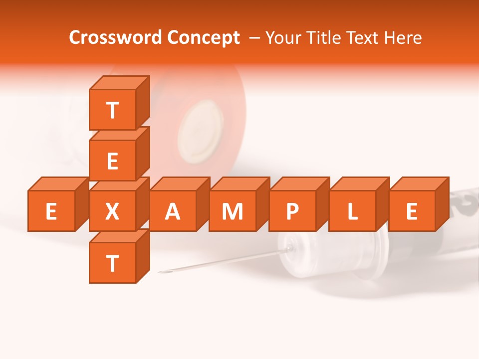 Syringe And Insulin Bottle With White Background PowerPoint Template