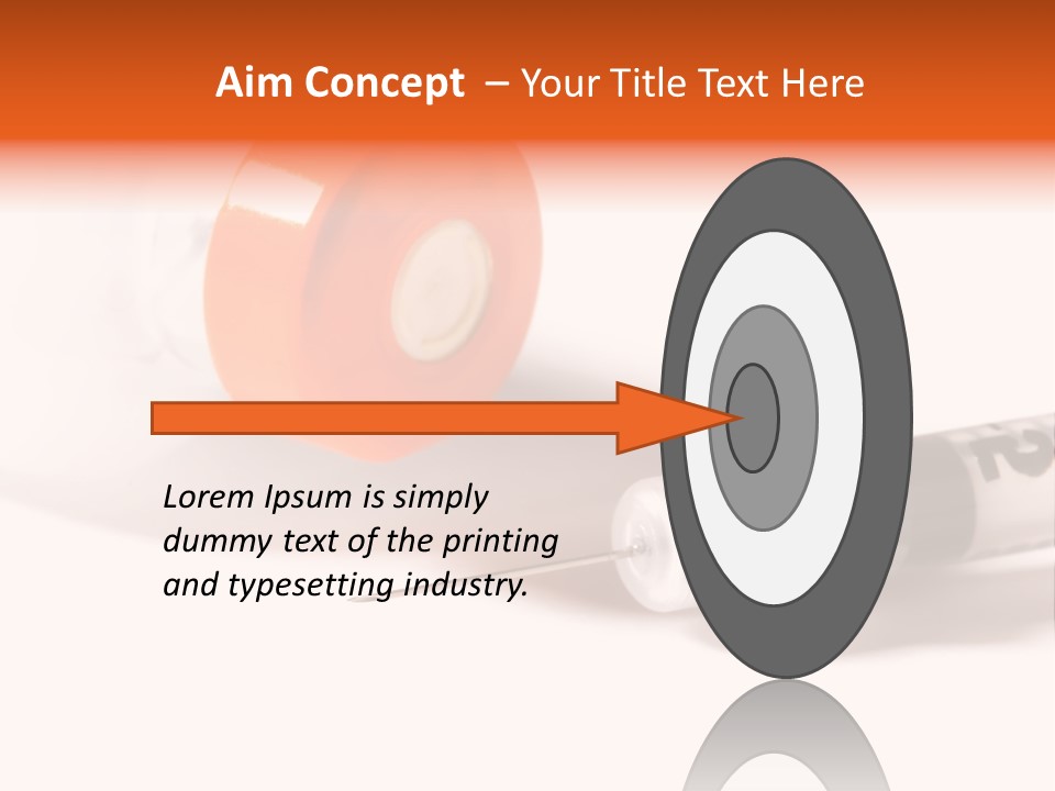 Syringe And Insulin Bottle With White Background PowerPoint Template