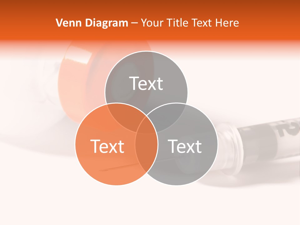Syringe And Insulin Bottle With White Background PowerPoint Template