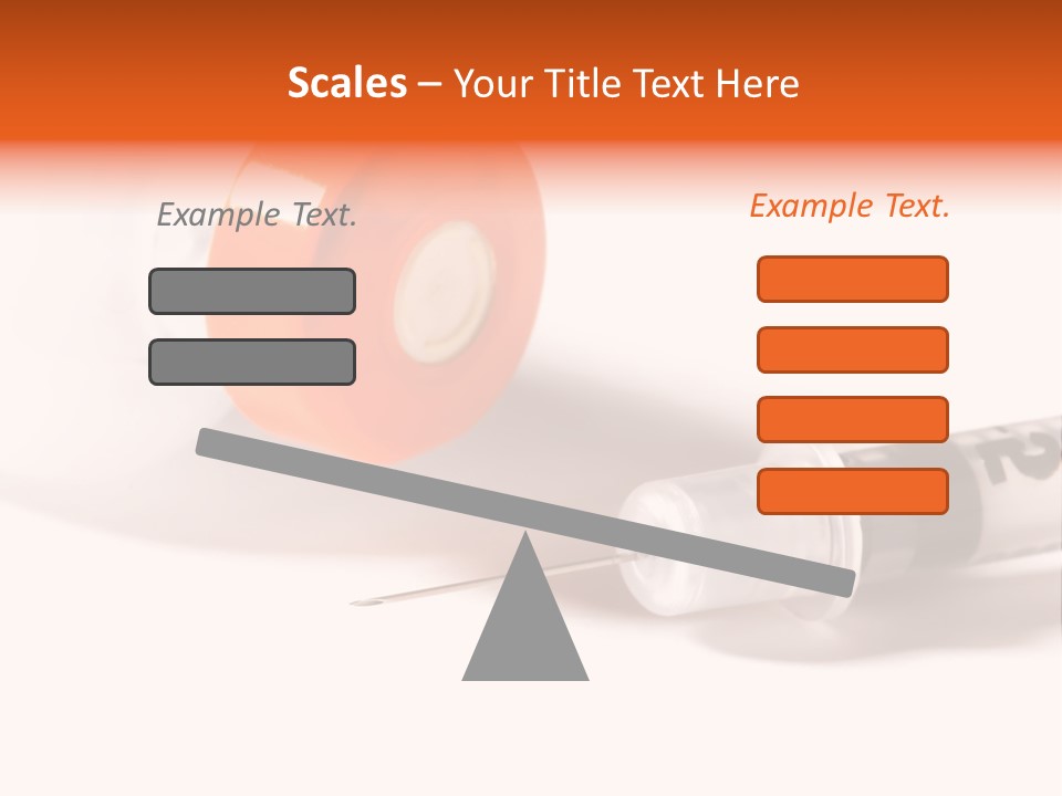 Syringe And Insulin Bottle With White Background PowerPoint Template
