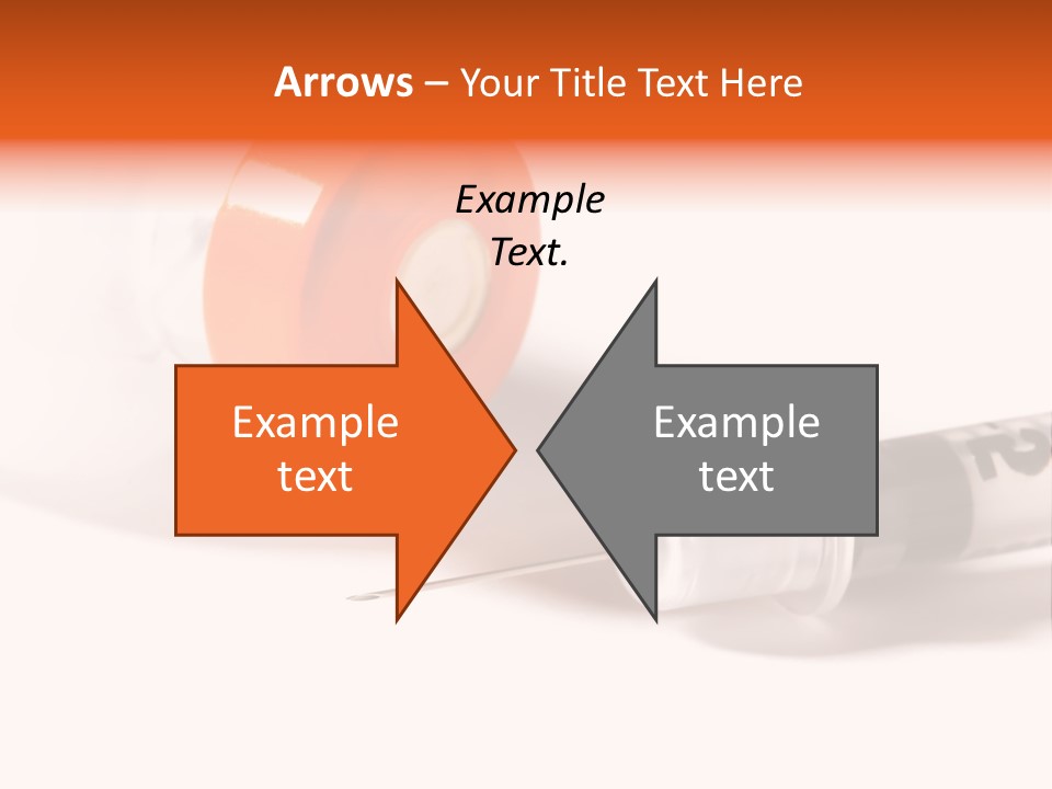 Syringe And Insulin Bottle With White Background PowerPoint Template