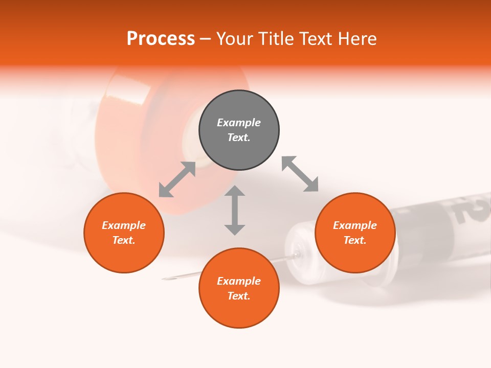 Syringe And Insulin Bottle With White Background PowerPoint Template