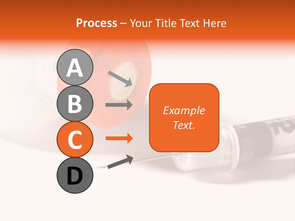 Syringe And Insulin Bottle With White Background PowerPoint Template
