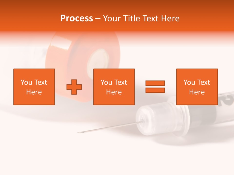 Syringe And Insulin Bottle With White Background PowerPoint Template