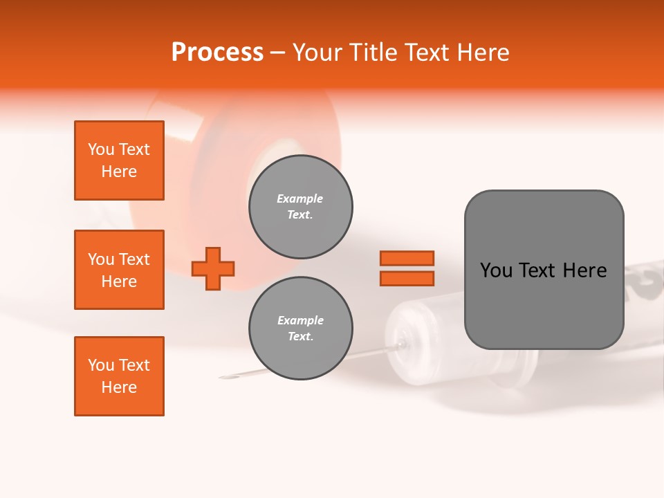 Syringe And Insulin Bottle With White Background PowerPoint Template