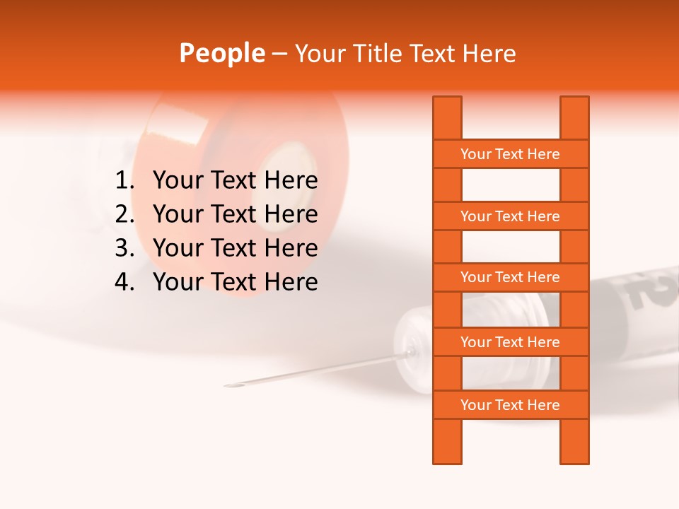Syringe And Insulin Bottle With White Background PowerPoint Template
