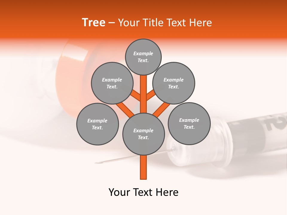 Syringe And Insulin Bottle With White Background PowerPoint Template