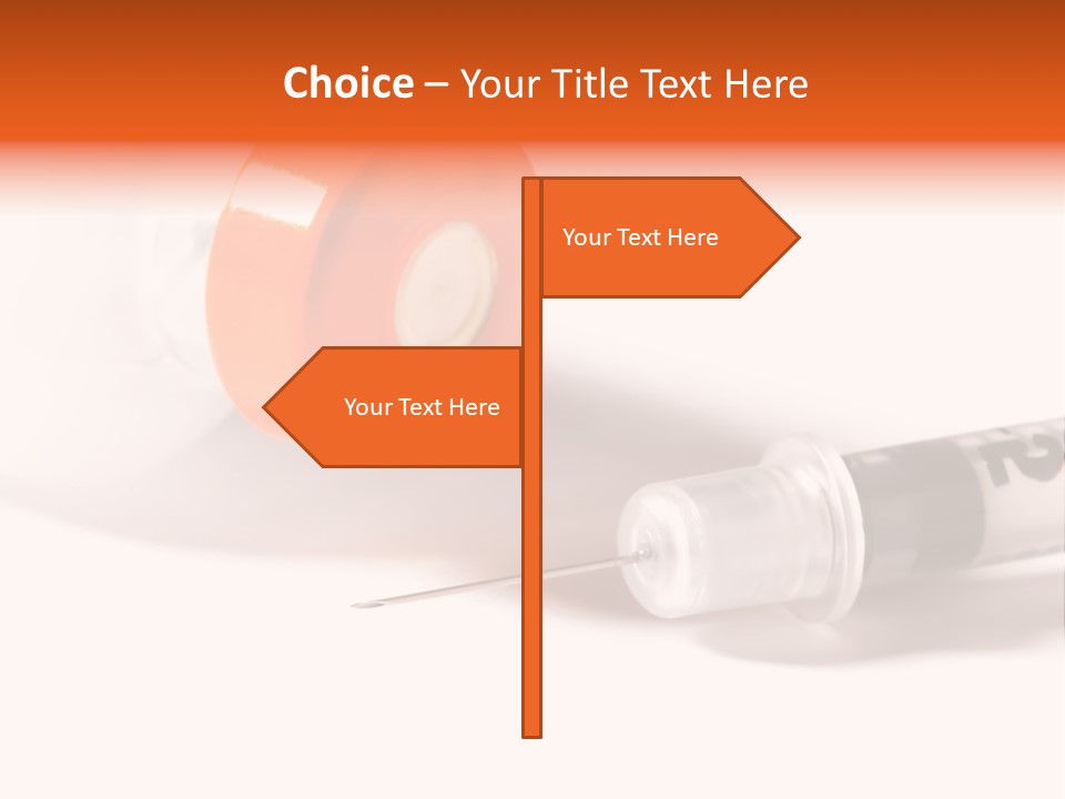 Syringe And Insulin Bottle With White Background PowerPoint Template
