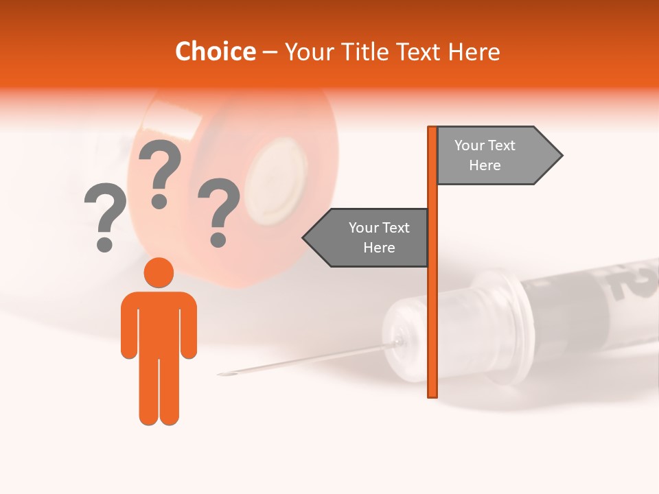 Syringe And Insulin Bottle With White Background PowerPoint Template