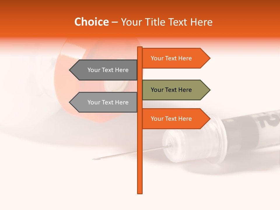 Syringe And Insulin Bottle With White Background PowerPoint Template