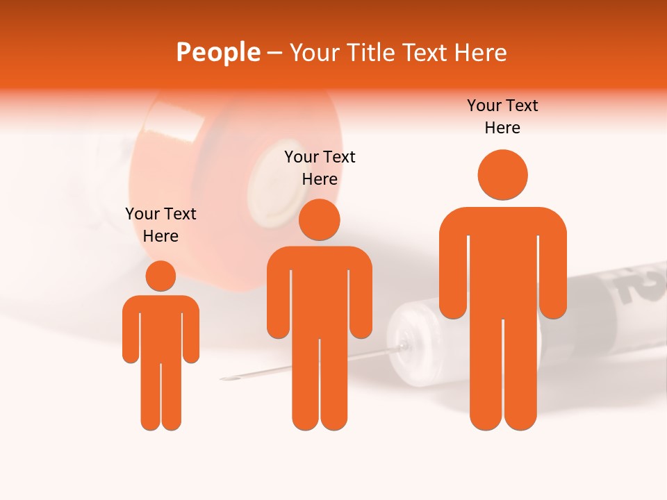 Syringe And Insulin Bottle With White Background PowerPoint Template