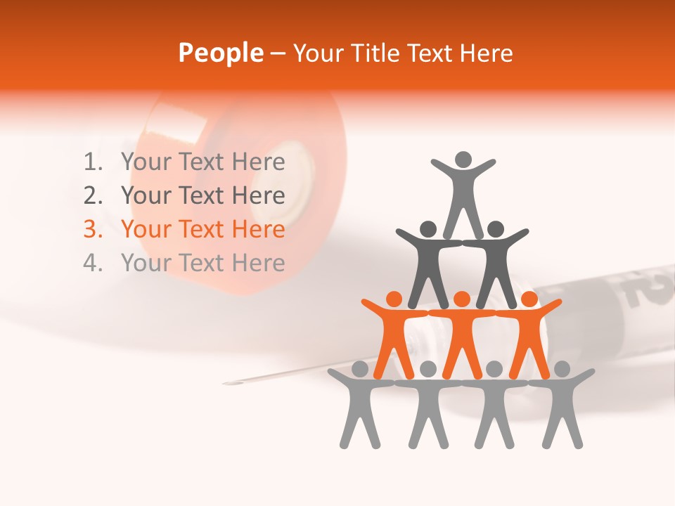 Syringe And Insulin Bottle With White Background PowerPoint Template