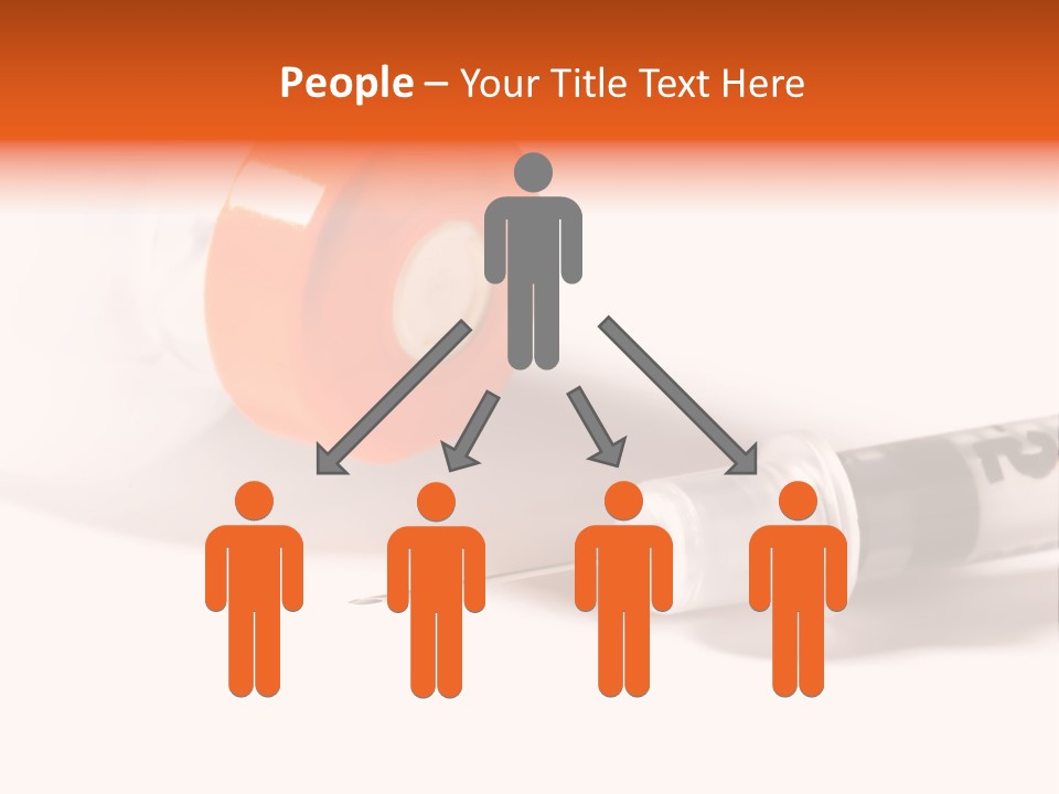 Syringe And Insulin Bottle With White Background PowerPoint Template