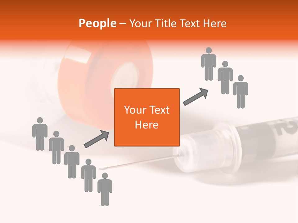 Syringe And Insulin Bottle With White Background PowerPoint Template