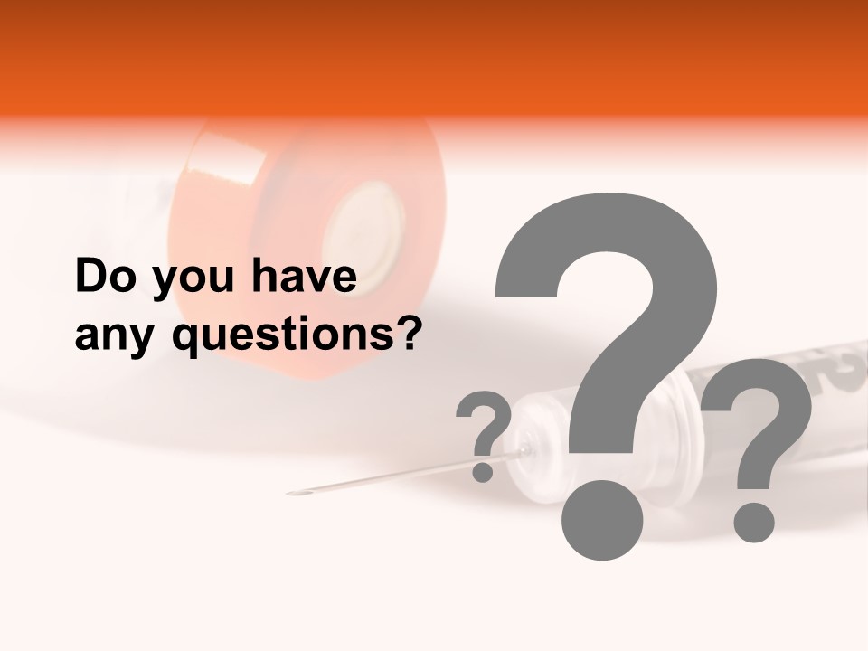 Syringe And Insulin Bottle With White Background PowerPoint Template