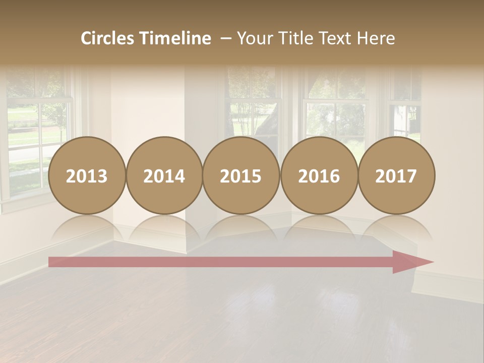 Bedroom With Bay Window And Park View PowerPoint Template